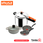 OLLA A PRESION 7 LITROS + CALDERO 20 + SARTEN DE 18-24 IMUSA
