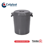 TANQUE 80 LITROS C/TAPA COLPLAST GRIS 52 CMS DIAM