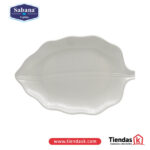 PLATO HOJA BLANCO REF P1086BL