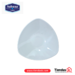 PLATO HONDO TRIANGULAR MEDIANO  BLANCO  (ANCHOXLARGOXALTO) 25x25x5 5  REF P1018BL