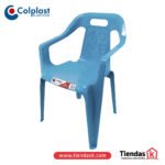 SILLA INFANTIL COLPLAST  AZUL HORTENCIA  PELETIZADA REF 619