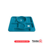 BANDEJA PLASTICA 13018 C/DIVISION PARA ALMUERZO TURQUESA FULLER PINTO REF 013018