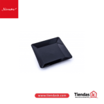 PLATO CUADRADO NEGRO 22.3 X 22.3 X 3 CM NOVUM REF  PP09002B