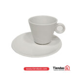 CHOCOLATERO C/PLATO LUJO-PORCELANA BOXx6SET (POCILLO11x7.5x4.3CM - PLATO 15.1x9.5 CM) REF HC-836