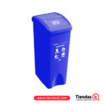 PAPELERA BRISNA 53LTS TAPA CONCAVA AZUL