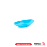 BANDEJA OVALADA AZUL PASTEL 21.4X10.5CM