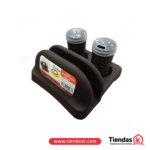 SET TRIO SERVILLETERO SALERO PALILLERO RATTAN NP REF 11467