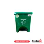 PAPELERA CUADRADA PEDAL 22 LT VERDE REF 769