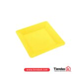 PLATO CUADRADO AMARILLO PASTEL 16.5X1CM