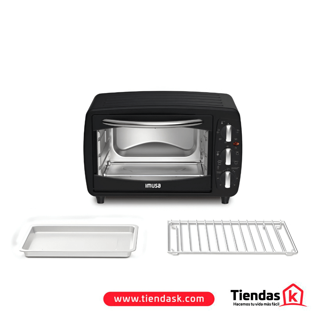 38.0022 (2) HORNO TOSTADOR IMUSA 5 EN 1 NEGRO REF 8010000504 - Imagen 3