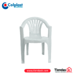 SILLA OASIS ESPALDAR LINEAL BLANCO X25 REF072 COLPLAS