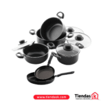 COMBO BATERIA 8 PIEZAS + SET X2 SARTENES 20 - 24 CM UNIVERSAL REF: L39255 - Imagen 3