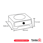 COCINETA HACEB AR ELECTRICA 1 PTO GRIS - Imagen 4